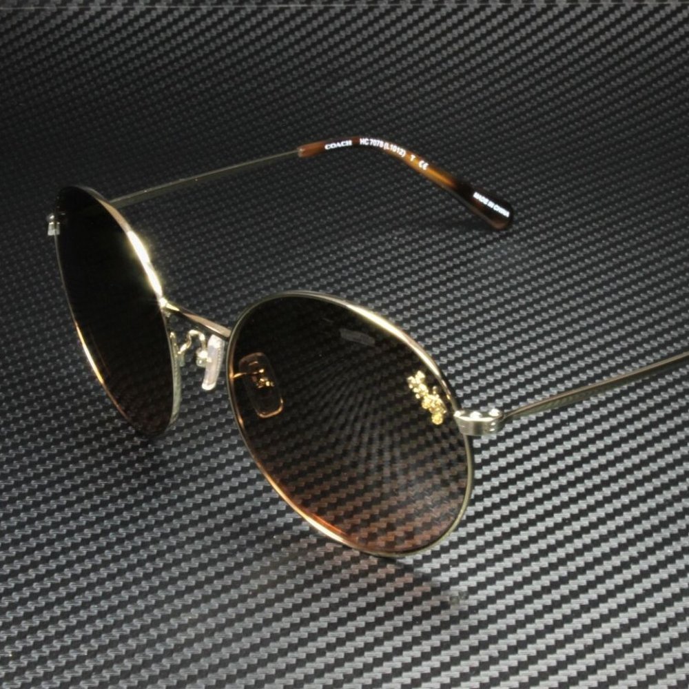COACH Gold Orange 56mm Sunglasses